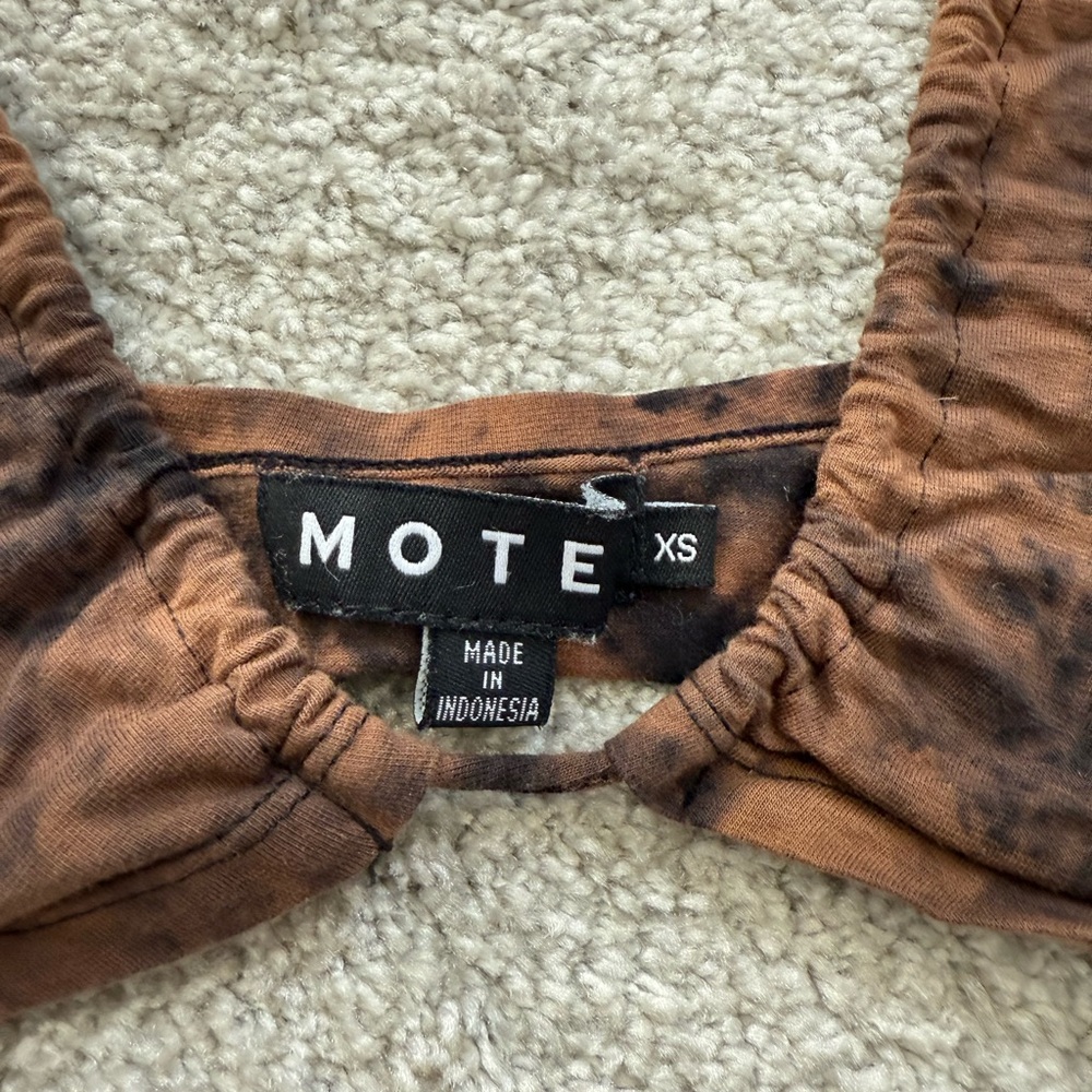 Motel Rocks Brown Tie-Dye Halter Top - Picture 3 of 3